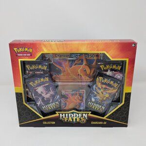 Pokémon Hidden Fates Charizard-GX Collection Box – Sealed – 4 Booster Packs